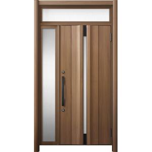 リシェント 玄関ドア3 断熱仕様 / 非防火 K4 G13型 木目調 片袖ランマ付 特注サイズ W：...