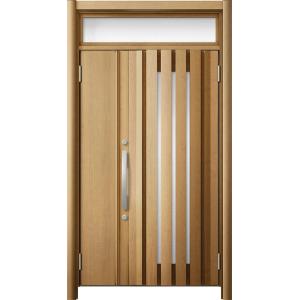 リシェント 玄関ドア3 断熱仕様 / 非防火 K4 G14型 木目調 親子ランマ付 特注サイズ W：...