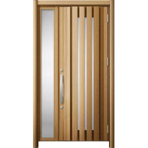 リシェント 玄関ドア3 断熱仕様 / 非防火 K4 G14型 木目調 片袖 特注サイズ W：1,08...