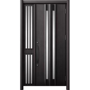 リシェント 玄関ドア3 断熱仕様 / 非防火 K2 G15型 木目調 片袖飾り 中桟付ポスト無し 特...