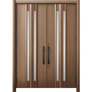リシェント 玄関ドア3 断熱仕様 / 非防火 K2 G15型 木目調 両開きドア 特注サイズ W：1...