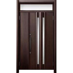 リシェント 玄関ドア3 断熱仕様 / 非防火 K4 G15型 木目調 親子ランマ付 特注サイズ W：...