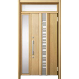 リシェント 玄関ドア3 断熱仕様 / 非防火 K2 G82型 木目調 片袖ランマ付 特注サイズ W：...
