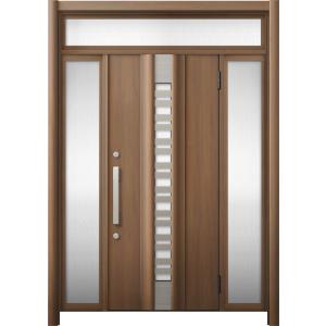 リシェント 玄関ドア3 断熱仕様 / 非防火 K2 G82型 木目調 両袖ランマ付 特注サイズ W：...