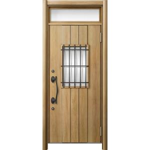 リシェント 玄関ドア3 高断熱仕様 / 非防火 44N型 木目調 片開きランマ付き 特注サイズ W：...