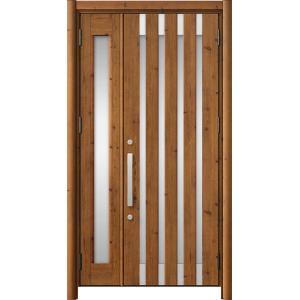 リシェント玄関ドア3 アルミ仕様 / 手動 親子_ランマなし M11N型(木目調) 特注 W：1,0...