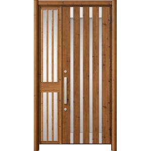 リシェント玄関ドア3 アルミ仕様 / 手動 片袖飾り-中桟付きポストなし_ランマなし M11N型(木...