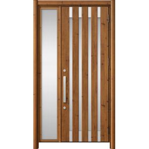 リシェント玄関ドア3 アルミ仕様 / 手動 片袖_ランマなし M11N型(木目調) 特注 W：872...