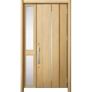 リシェント 玄関ドア3 断熱仕様 / 非防火 K2 M12型 木目調 片袖 中桟付ポスト無 特注サイ...