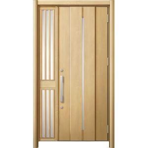 リシェント 玄関ドア3 断熱仕様 / 非防火 K2 M12型 木目調 片袖飾り 中桟付ポスト無し 特...