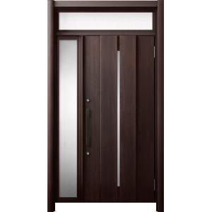 リシェント 玄関ドア3 断熱仕様 / 非防火 K2 M12型 木目調 片袖ランマ付 特注サイズ W：...