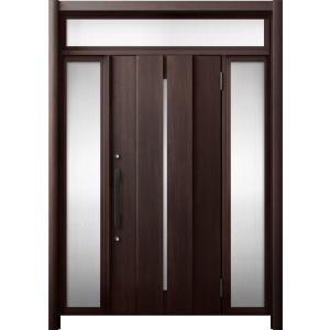 リシェント 玄関ドア3 断熱仕様 / 非防火 K4 M12型 木目調 両袖ランマ付 特注サイズ W：...