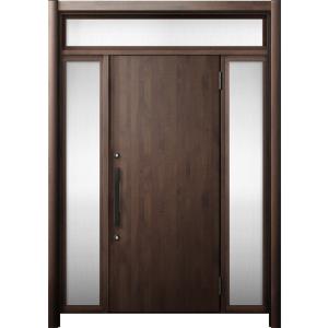 リシェント 玄関ドア3 断熱仕様 / 非防火 K2 M17型 アルミ色 両袖ランマ付 特注サイズ W...