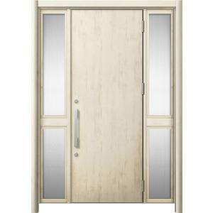 リシェント 玄関ドア3 断熱仕様 / 非防火 K2 M17型 木目調 両袖 中桟付ポスト無し 特注サ...