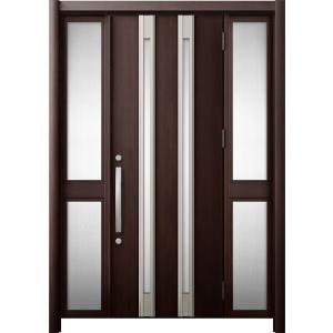 リシェント 玄関ドア3 断熱仕様 / 非防火 K2 M24型 アルミ色 両袖 中桟付ポスト無し 特注...