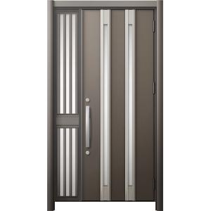 リシェント 玄関ドア3 断熱仕様 / 非防火 K4 M24型 木目調 片袖飾り 中桟付ポスト無し 特...