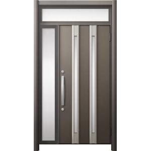 リシェント 玄関ドア3 断熱仕様 / 非防火 K4 M24型 木目調 片袖ランマ付 特注サイズ W：...