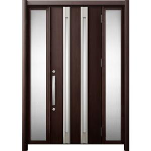 リシェント 玄関ドア3 断熱仕様 / 非防火 K4 M24型 木目調 両袖 特注サイズ W：1,08...