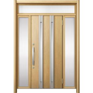 リシェント 玄関ドア3 断熱仕様 / 非防火 K4 M24型 アルミ色 両袖ランマ付 特注サイズ W...