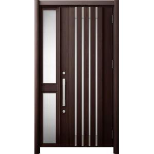 リシェント 玄関ドア3 断熱仕様 / 非防火 K4 M27型 アルミ色 片袖 中桟付ポスト無 特注サ...