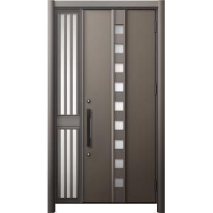 リシェント 玄関ドア3 断熱仕様 / 非防火 K2 M28型 木目調 片袖飾り 中桟付ポスト無し 特...