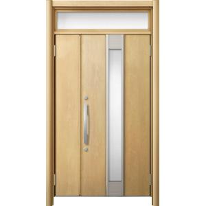 リシェント 玄関ドア3 断熱仕様 / 非防火 K2 M77型 アルミ色 親子ランマ付 特注サイズ W...