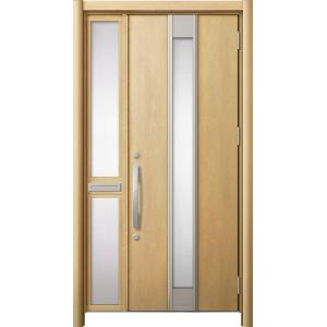 リシェント 玄関ドア3 断熱仕様 / 非防火 K2 M77型 アルミ色 片袖 中桟付ポスト付 特注サ...