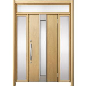 リシェント 玄関ドア3 断熱仕様 / 非防火 K2 M77型 アルミ色 両袖ランマ付 特注サイズ W...