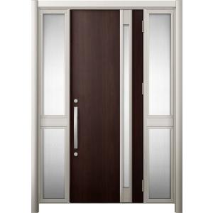 リシェント 玄関ドア3 断熱仕様 / 非防火 K2 M78型 アルミ色  両袖 中桟付ポスト無し 特...