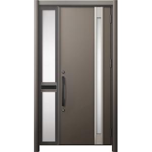リシェント 玄関ドア3 断熱仕様 / 非防火 K4 M78型 アルミ色  片袖 中桟付ポスト付 特注...