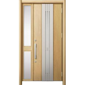 リシェント 玄関ドア3 断熱仕様 / 非防火 K2 M84型 木目調  片袖 中桟付ポスト無 特注サ...
