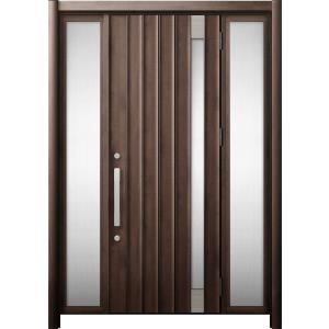 リシェント 玄関ドア3 断熱仕様 / 非防火 K4 P77型 木目調  両袖 特注サイズ  W：1,...
