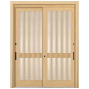 リシェント玄関引戸2 2枚建てランマなし PG仕様 P12型 木目調 簡易タッチキータイプ 特注サイ...