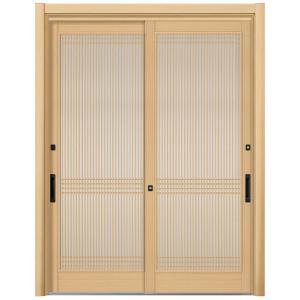 リシェント玄関引戸2 2枚建てランマなし PG仕様 P13型 木目調 簡易タッチキータイプ 特注サイ...