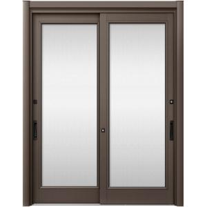 リシェント玄関引戸2 2枚建てランマなし PG仕様 P20型 アルミ色 簡易タッチキータイプ 特注サ...