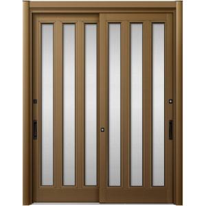 リシェント玄関引戸2 2枚建てランマなし PG仕様 P21型 アルミ色 簡易タッチキータイプ 特注サ...