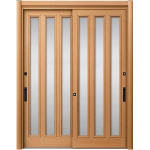 リシェント玄関引戸2 2枚建てランマなし PG仕様 P21型 木目調 簡易タッチキータイプ 特注サイ...