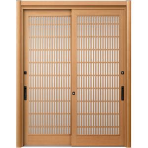 リシェント玄関引戸2 2枚建てランマなし PG仕様 P24型 木目調 簡易タッチキータイプ 特注サイ...