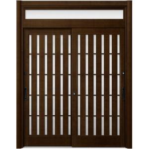 リシェント玄関引戸2 2枚建てランマ付き PG仕様 P14型 木目調 CAZASキータイプ 特注サイ...