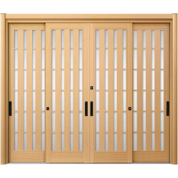 リシェント玄関引戸2 4枚建てランマなし PG仕様 P14型 木目調 手動タイプ 特注サイズ W：2...