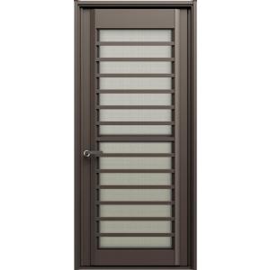 リシェント勝手口ドア ランマなし 断熱 / Low-E複層ガラス仕様 J型(デザイン横格子) W：5...