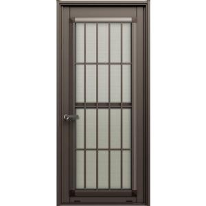 リシェント勝手口ドア ランマなし 断熱 / Low-E複層ガラス仕様 L型(縦格子) W：516〜9...