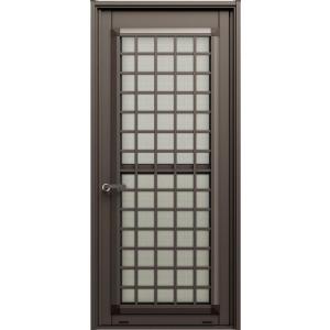 リシェント勝手口ドア ランマなし 断熱 / 一般複層ガラス仕様 G型(井桁格子) W：516〜916...