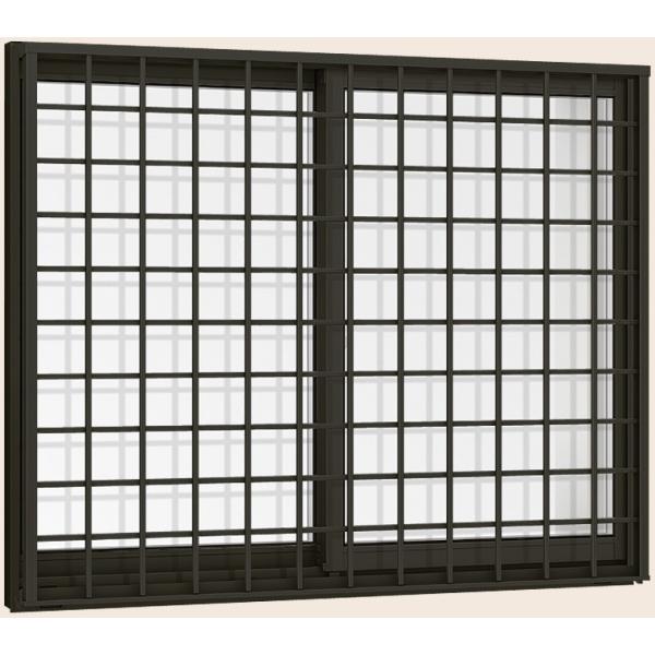 サーモスL 引き違い 2枚建て 井桁面格子付き 一般複層ガラス仕様 07411 W：780mm × ...