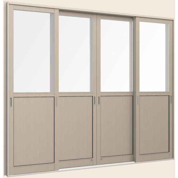 断熱土間引戸 サーモスLタイプ Low-Eガラス仕様 ランマなし 4枚建て 中桟付き仕様 25618...