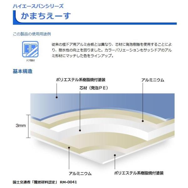 アルミ複合板 かまちえーす 厚み：3mm 1枚 W：910mm × H：1,820mm セキスイ 積...