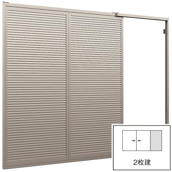 LIXIL セレクトサッシPG 雨戸付引き違い 2枚建て(雨戸2枚) / 鏡板なし 一般複層ガラス仕...