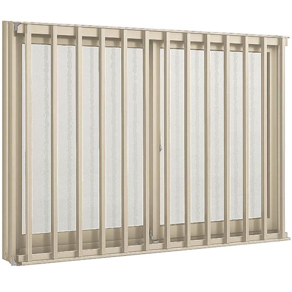 LIXIL セレクトサッシPG 引違い 2枚建て 縦面格子付き 一般複層ガラス / アルミスペーサー...