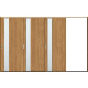 TA 室内引戸 Vレール方式 片引戸3枚建て 鍵なし DSKT-EGT 特注サイズ W：2,285〜...