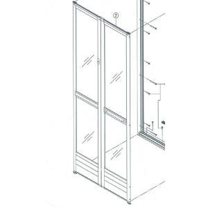 問い合わせオーダー品　INAX 浴室折れ戸 扉のみ VDY-8002032(54)/W-S（W：ホワ...